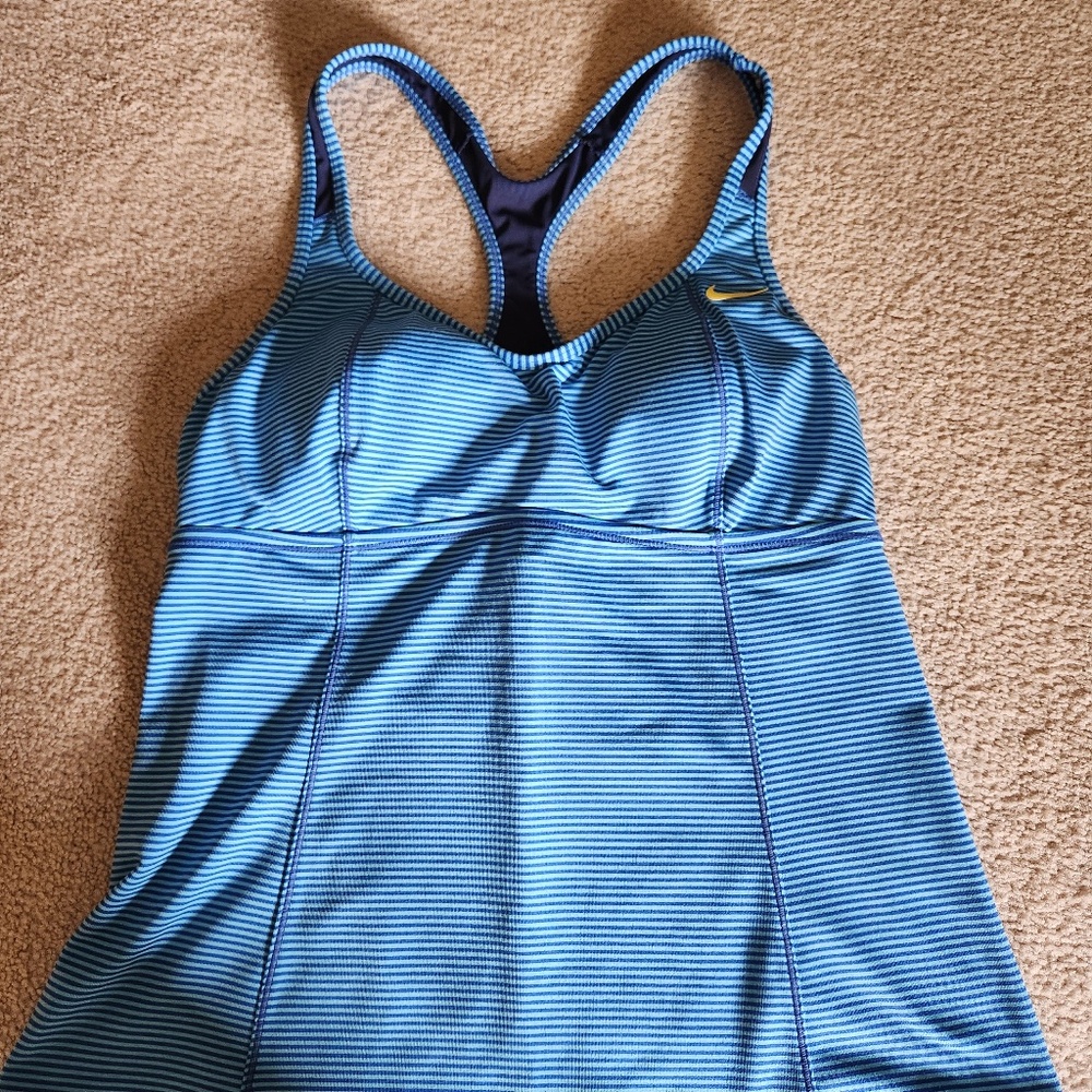 Womens Nike Blue Striped Jogging Top Size M